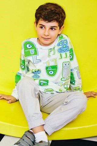 T-shirt - Blanc et vert