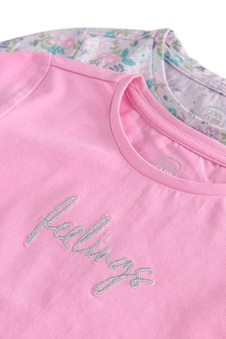 2 t-shirts - Mauve et fuchsia