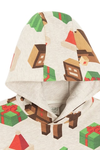 T-shirt à capuche- Beige chiné