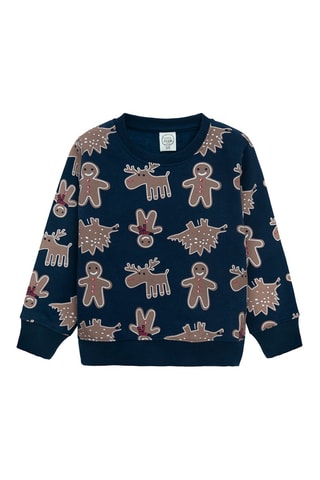 Sweat - Bleu marine et marron