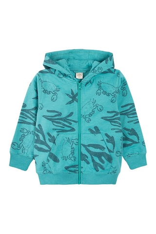 Sweat à capuche - Turquoise chiné
