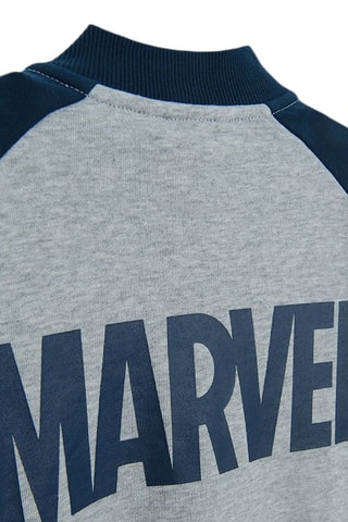 Sweat Captain Marvel Avengers Marvel - Gris clair chiné et bleu