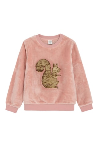 Sweat en velours - Rose