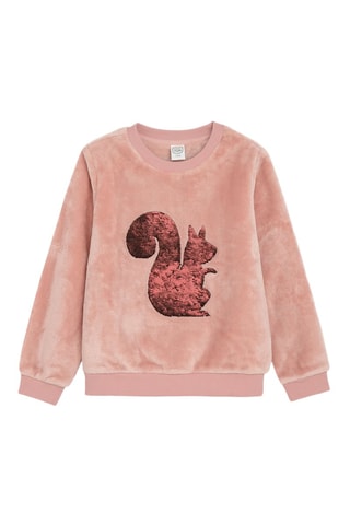 Sweat en velours - Rose