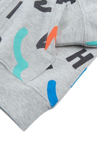 Sweat à capuche - Gris clair chiné