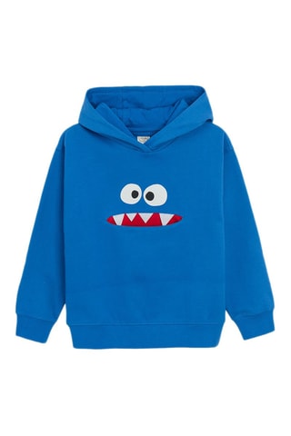 Sweat à capuche - Bleu cobalt