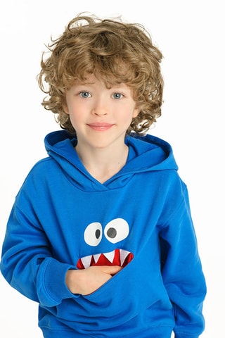 Sweat à capuche - Bleu cobalt