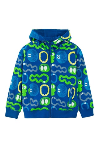 Sweat à capuche - Bleu roi et vert clair