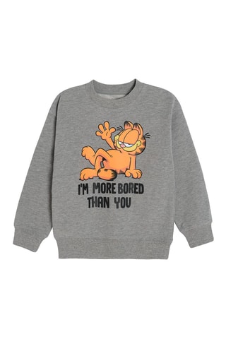 Sweat Garfield - Gris chiné