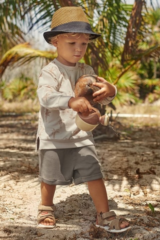 Sweat - Beige et orange