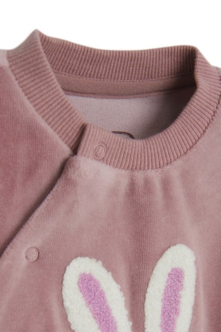 Sweat en velours - Vieux rose