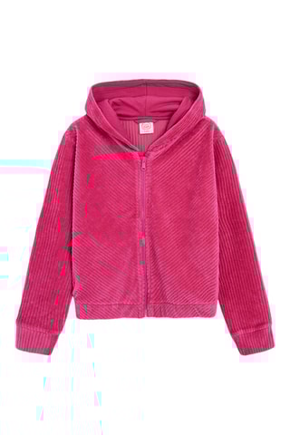 Sweat en velours - Fuchsia
