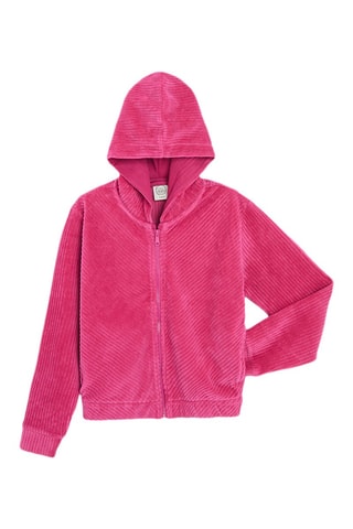 Sweat en velours - Fuchsia