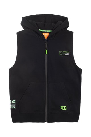 Sweat sans manches à capuche - Noir