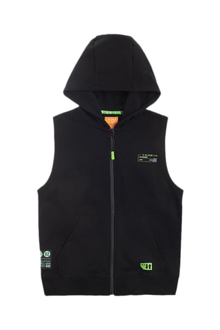 Sweat sans manches à capuche - Noir