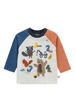 Sweat - Beige et bleu cobalt