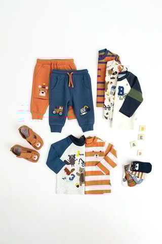 Sweat - Beige et orange