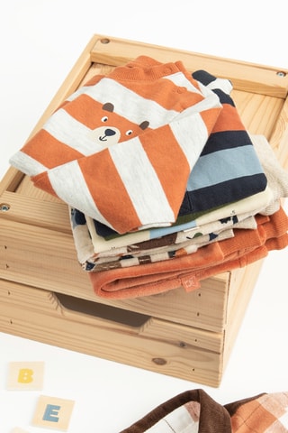 Sweat - Beige et orange