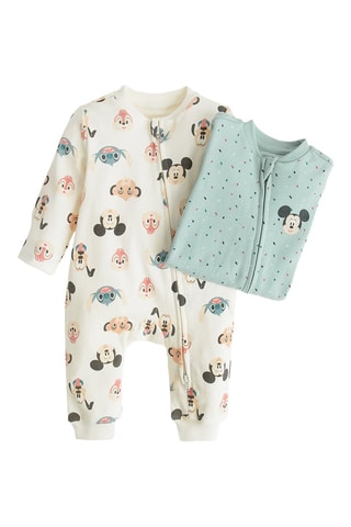 2 combinaisons Disney - Ciel et écru