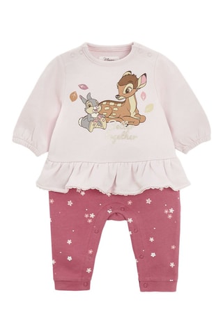 Combonaison Bambi et Panpan Bambi Disney - Mauve