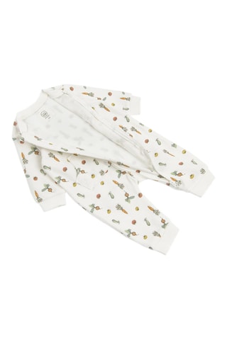 Combinaison en coton  - Blanc