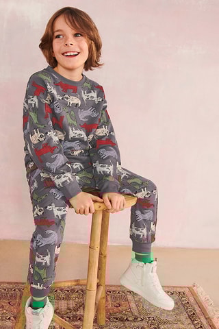 Sweat et jogging - Anthracite et rouge