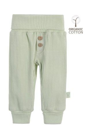 Casaco de malha e calças em algodão biológico Verde-água