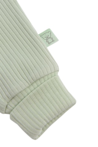 Casaco de malha e calças em algodão biológico Verde-água