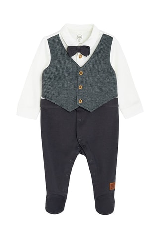 Grenouillère trompe-l’œil - Blanc