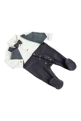 Grenouillère trompe-l’œil - Blanc