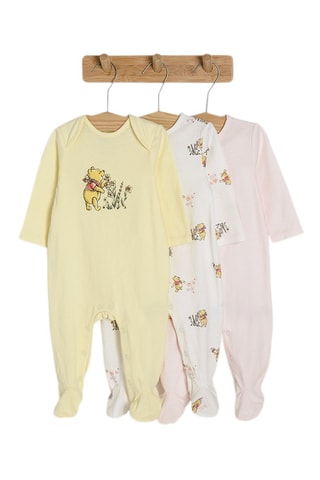 3 grenouillères Winnie l'Ourson Disney - Multicolore