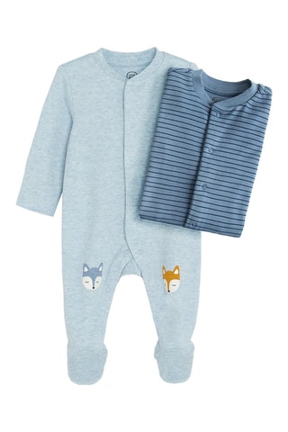 2 grenouillères - Bleu