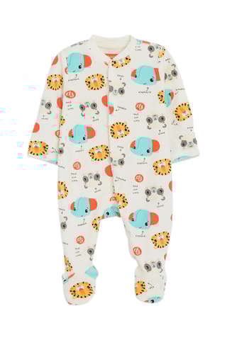 2 grenouillères - Gris clair et blanc