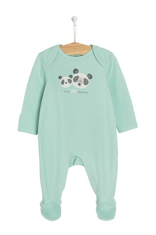 2 grenouillères - Turquoise et gris clair