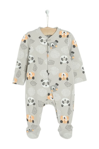 2 grenouillères - Turquoise et gris clair