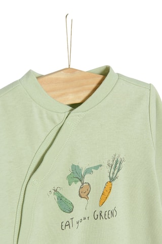 2 grenouillères - Vert d’eau et blanc