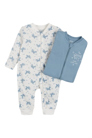 2 combinaisons - Ciel et blanc