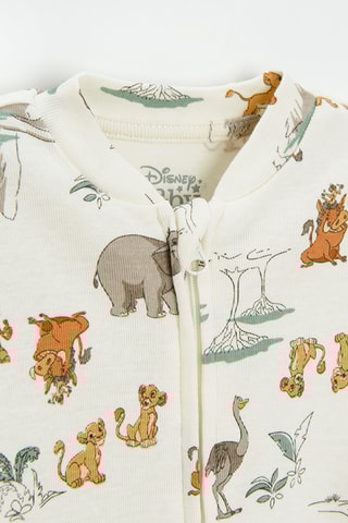 2 grenouillères Le Roi Lion Disney - Vert et blanc