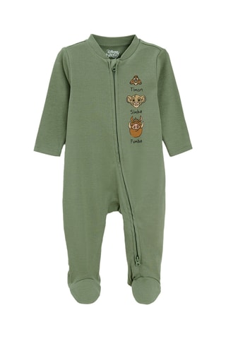 2 grenouillères Le Roi Lion Disney - Vert et blanc