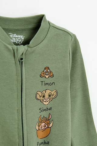 2 grenouillères Le Roi Lion Disney - Vert et blanc