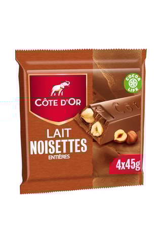 11 x Bâton chocolat au lait et noisettes entières Côte d'Or - 4 x 45g