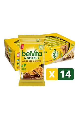 2 x Belvita Moelleux Coeur gourmand Chocolat - 14 x 50 g