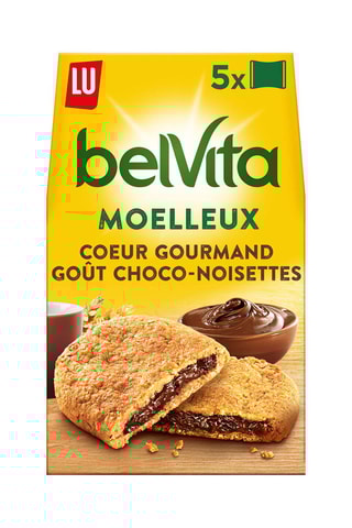10 x Belvita Moelleux Cœur Gourmand Chocolat Noisette - 250 g