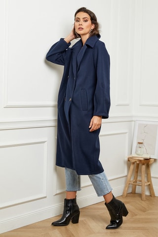 Sobretudo Azul-marinho