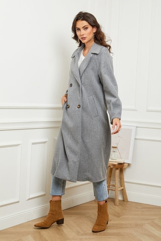 Sobretudo Cinzento mesclado