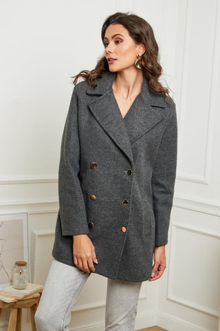Jas Gemêleerd Antraciet