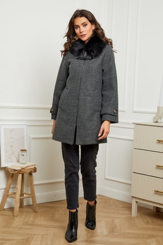 Jas Gemêleerd Antraciet