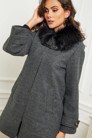 Jas Gemêleerd Antraciet