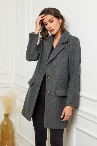 Jas Gemêleerd Antraciet