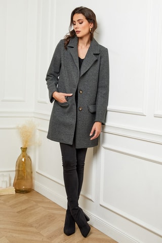 Jas Gemêleerd Antraciet